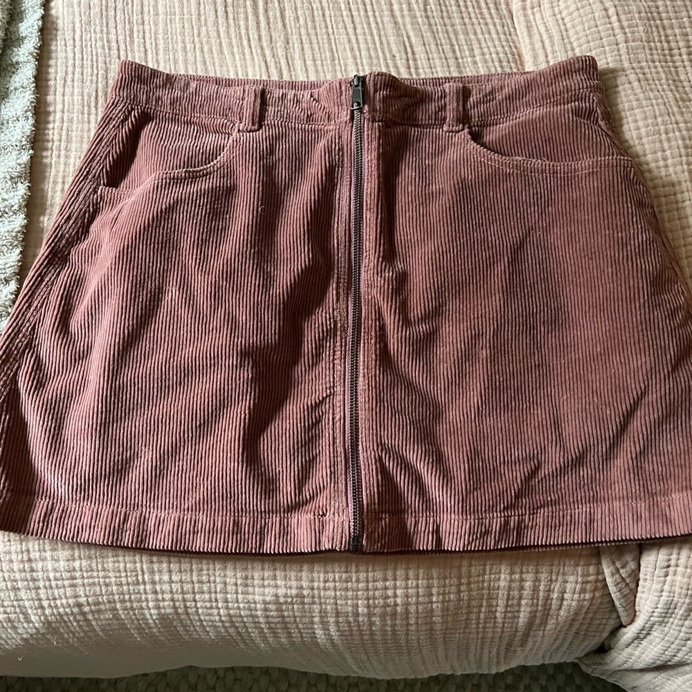American Eagle pink corduroy skirt